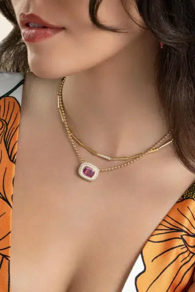 Melissa Kaye Pink Sapphire Lenox Pendant Necklace | Thumbnail 4 Melissa Kaye Pink Sapphire Lenox Pendant Necklace | Thumbnail 4