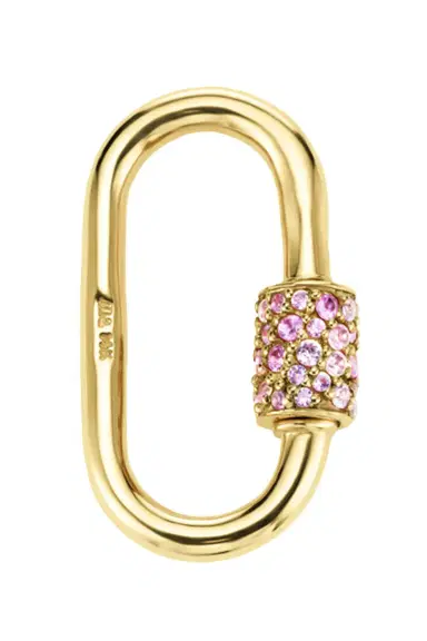 Marla Aaron Pink Sapphire Medium Stoned Lock | Thumbnail 1