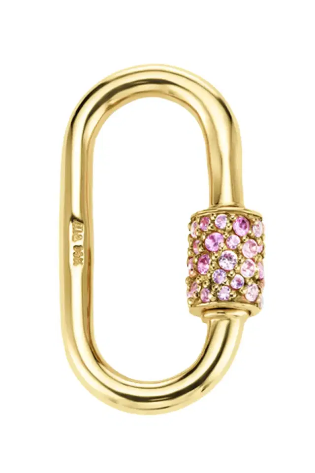 Marla Aaron Pink Sapphire Medium Stoned Lock