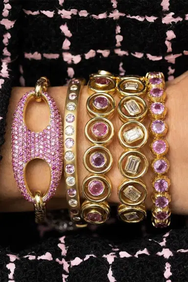 Jenna Blake Pink Sapphire Nautical Link Bracelet | Thumbnail 2