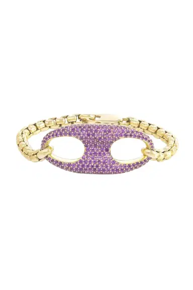 Jenna Blake Pink Sapphire Nautical Link Bracelet | Thumbnail 1