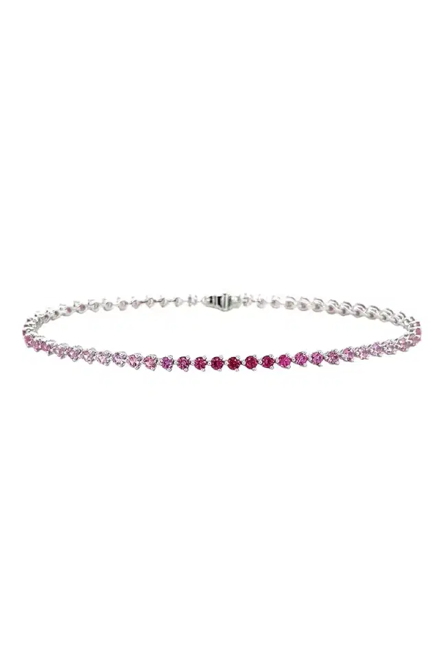 LISA NIK Pink Sapphire Ombre Bracelet