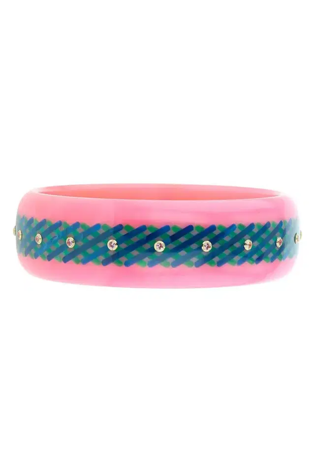 MARK DAVIS Pink Sapphire Pink Bakelite Bangle