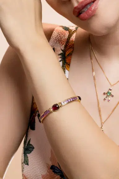 VAN Pink Sapphire St Tropez Stack Bracelet | Thumbnail 2 VAN Pink Sapphire St Tropez Stack Bracelet | Thumbnail 2