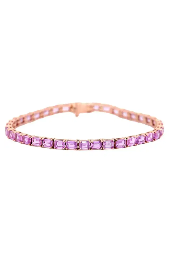 YI COLLECTION Pink Sapphire Supreme Tennis Bracelet