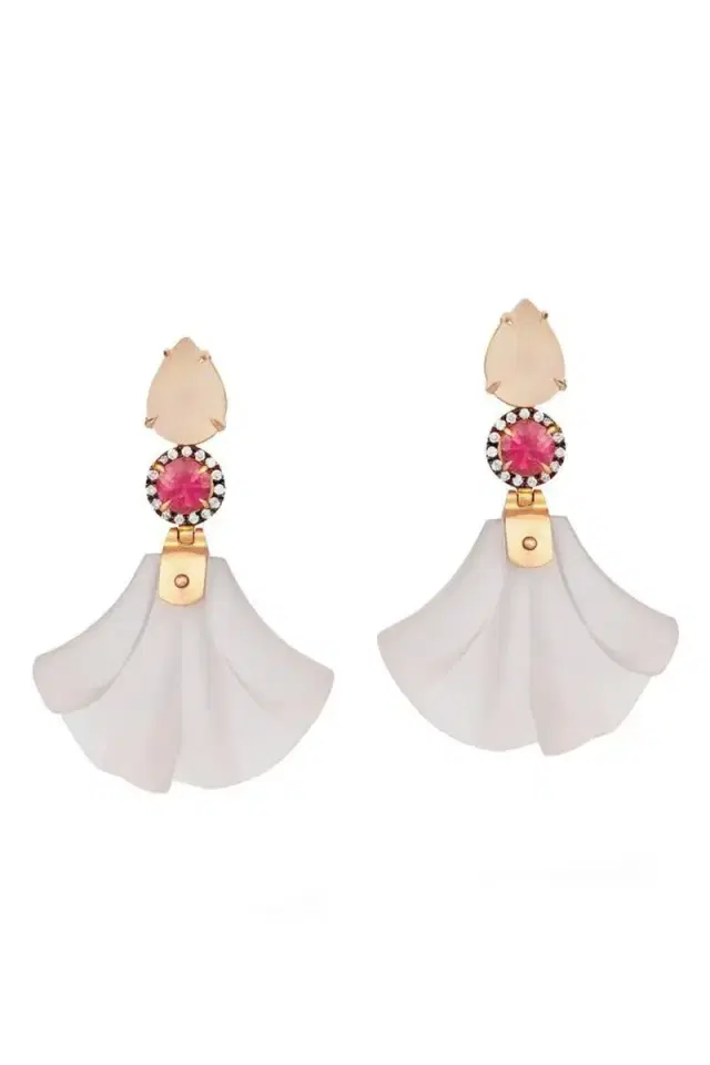Silvia Furmanovich Pink Tourmaline Rose Quartz Dervish Earrings