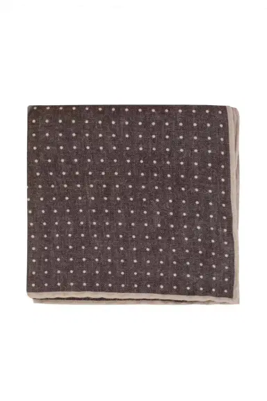 ELEVENTY Pocket Square - Blue Gray Dot | Thumbnail 1