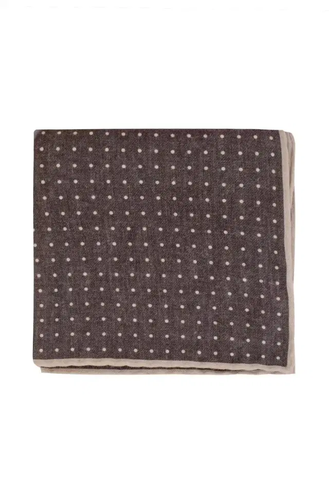 ELEVENTY Pocket Square - Blue Gray Dot
