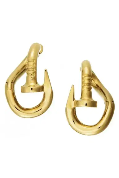 DAVID WEBB Polished Bent Nail Earrings | Thumbnail 1
