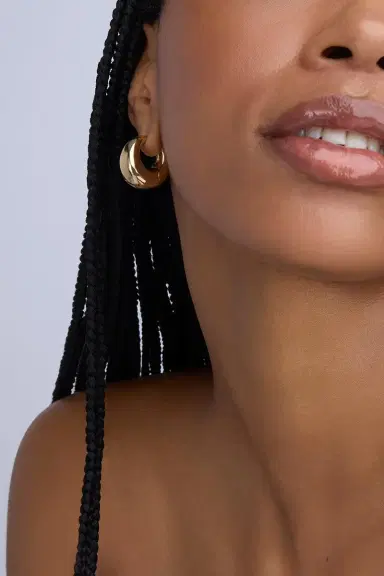 Jennifer Fisher Puffy Hinged Huggie Earrings | Thumbnail 3 Jennifer Fisher Puffy Hinged Huggie Earrings | Thumbnail 3
