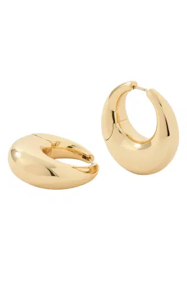 Jennifer Fisher Puffy Medium Hinged Hoop Earrings | Thumbnail 3 Jennifer Fisher Puffy Medium Hinged Hoop Earrings | Thumbnail 3