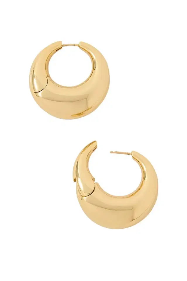 Puffy Medium Hinged Hoop Earrings