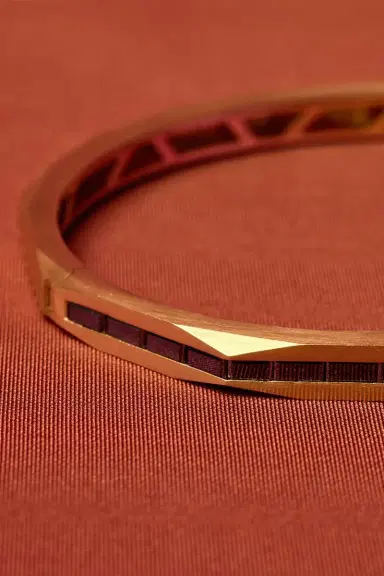 ARUNASHI Purple Sapphire Baguette Enigma Bangle Bracelet | Thumbnail 2