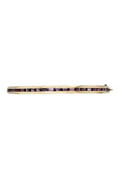 ARUNASHI Purple Sapphire Baguette Enigma Bangle Bracelet | Thumbnail 1