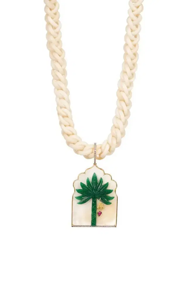 Silvia Furmanovich Quartz Diamond Pearl Window Necklace