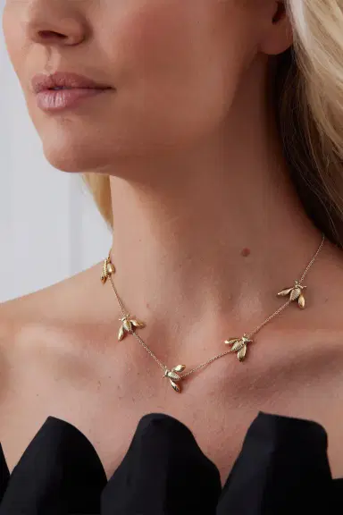 SARA WEINSTOCK Queen Bee 5 Station Necklace | Thumbnail 2