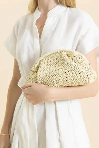 ELEVENTY Raffia Clutch | Thumbnail 3