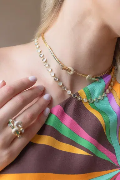 Ananya Rainbow Diamond Chakra Tennis Necklace | Thumbnail 2 Ananya Rainbow Diamond Chakra Tennis Necklace | Thumbnail 2