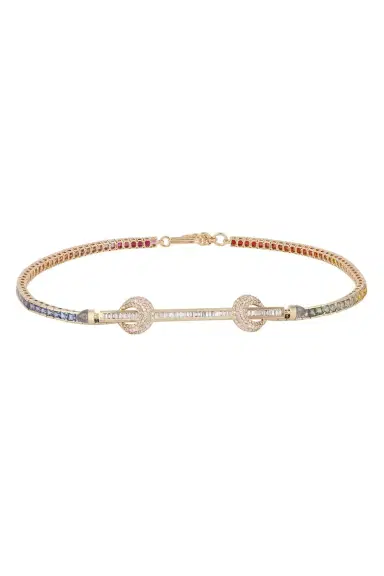 Ananya Rainbow Diamond Chakra Tennis Necklace | Thumbnail 1 Ananya Rainbow Diamond Chakra Tennis Necklace | Thumbnail 1