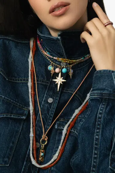 DEVON WOODHILL Rainbow Moonstone Button Bead Necklace | Thumbnail 2