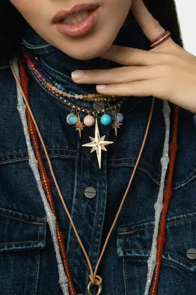 DEVON WOODHILL Rainbow Moonstone Button Bead Necklace | Thumbnail 3