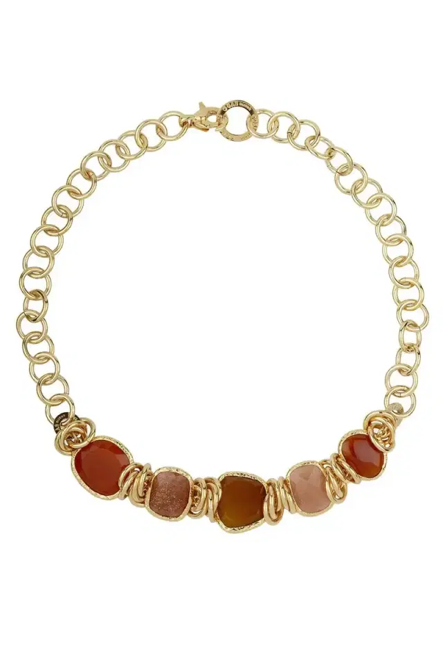 Gas Bijoux Red Brown Pink Sirena Necklace