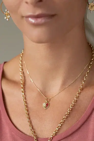 Foundrae Red Heart Love Token Necklace | Thumbnail 2 Foundrae Red Heart Love Token Necklace | Thumbnail 2