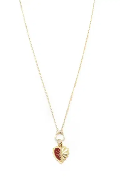 Foundrae Red Heart Love Token Necklace | Thumbnail 4 Foundrae Red Heart Love Token Necklace | Thumbnail 4