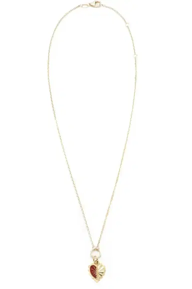 Foundrae Red Heart Love Token Necklace | Thumbnail 5 Foundrae Red Heart Love Token Necklace | Thumbnail 5