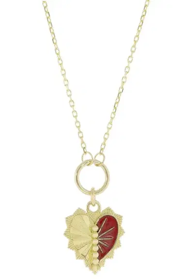 Foundrae Red Heart Love Token Necklace | Thumbnail 1 Foundrae Red Heart Love Token Necklace | Thumbnail 1