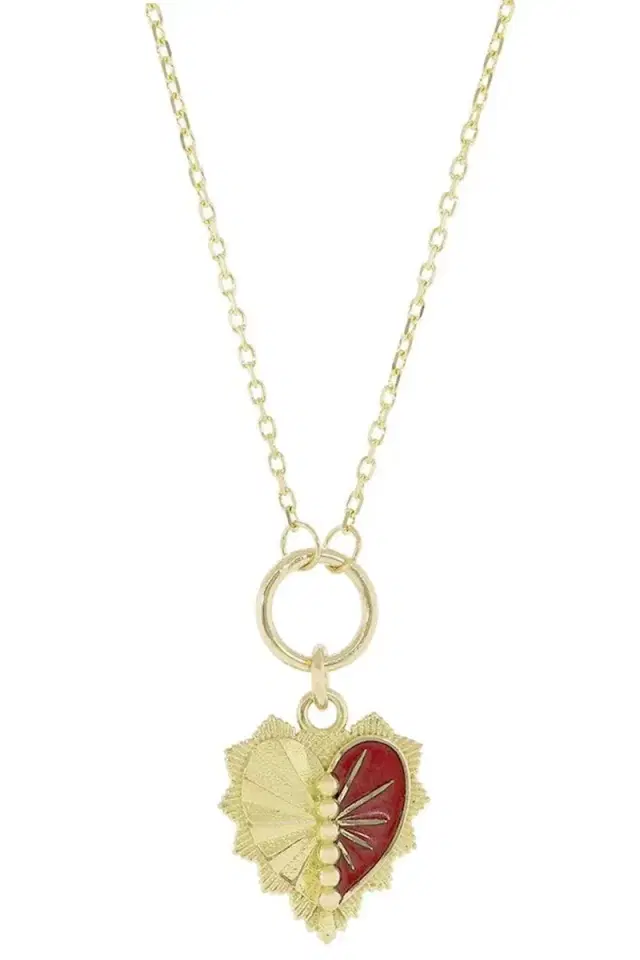 Foundrae Red Heart Love Token Necklace
