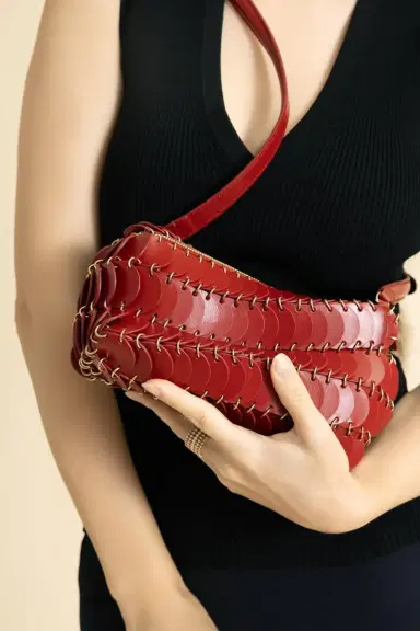 Rabanne Red Paco Shoulder Bag | Thumbnail 4 Rabanne Red Paco Shoulder Bag | Thumbnail 4