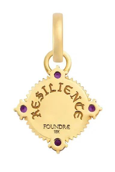 Foundrae Resilience - Amethyst Miniature Blossoms Gemstone Medallion | Thumbnail 5