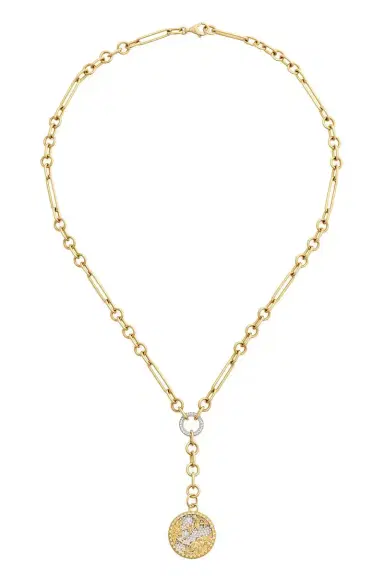 Foundrae Resilience - Diamond Pavé Floral Screen Small Mixed Clip Extension Necklace | Thumbnail 1