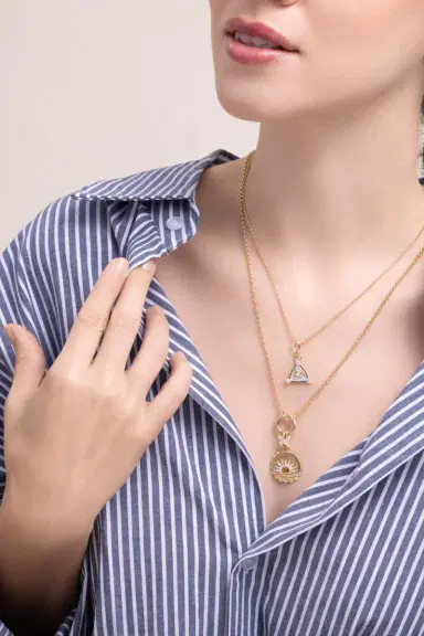 Foundrae Resilience - Diamond Pavé Miniature Blossoms Pendant | Thumbnail 2