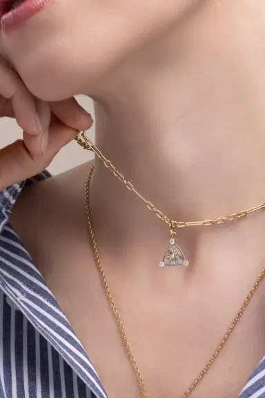 Foundrae Resilience - Diamond Pavé Miniature Blossoms Pendant | Thumbnail 3