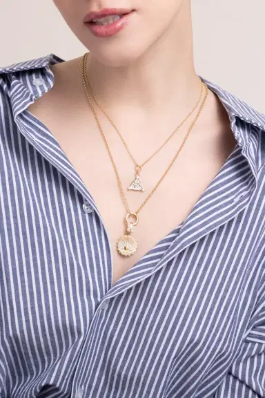 Foundrae Resilience - Diamond Pavé Miniature Blossoms Pendant | Thumbnail 4