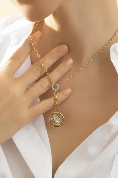 Foundrae Resilience Medium Mixed Belcher Diamond Necklace | Thumbnail 3