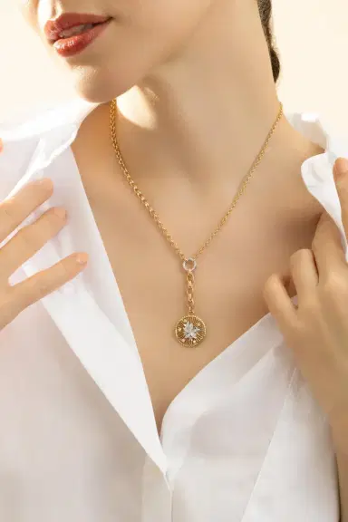 Foundrae Resilience Medium Mixed Belcher Diamond Necklace | Thumbnail 4