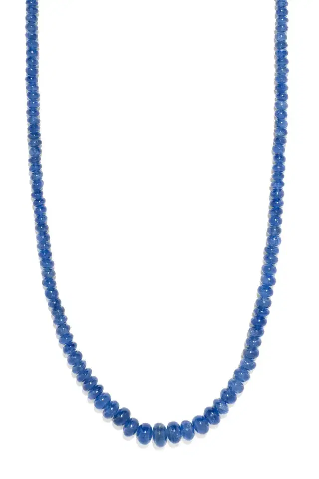 Azlee Rich Sapphire Bead Necklace