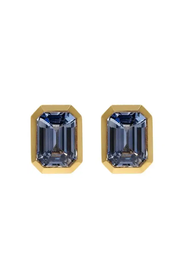 Azlee Rich Sapphire Medium Stud Earrings