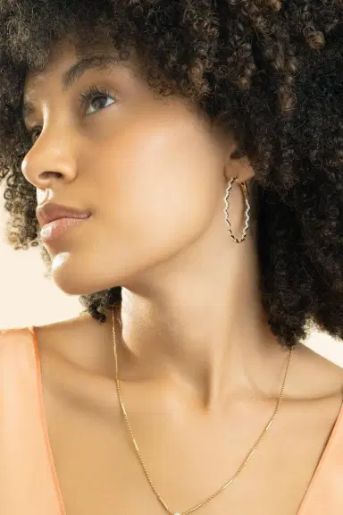 GRAZIELA Rio Diamond Inside Outside Hoop Earrings | Thumbnail 4 GRAZIELA Rio Diamond Inside Outside Hoop Earrings | Thumbnail 4