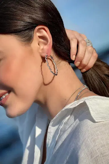 GRAZIELA Rio Diamond Inside Outside Hoop Earrings | Thumbnail 5 GRAZIELA Rio Diamond Inside Outside Hoop Earrings | Thumbnail 5