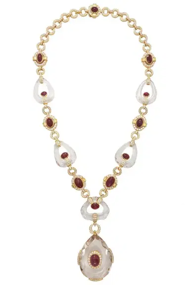 DAVID WEBB Rock Crystal Couture Hoop Necklace | Thumbnail 1