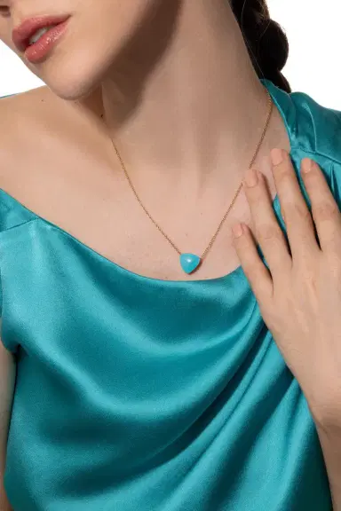 Vhernier Rock Crystal Turquoise Pendant Necklace | Thumbnail 2
