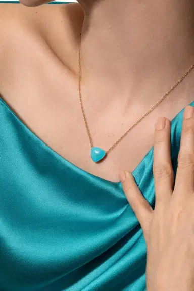 Vhernier Rock Crystal Turquoise Pendant Necklace | Thumbnail 4