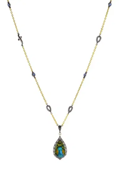 SEVAN BICAKCI Rock Quartz Peacock Pendant Necklace | Thumbnail 1