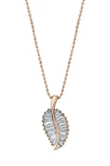 Anita Ko Rose Gold Diamond Palm Leaf Necklace | Thumbnail 1 Anita Ko Rose Gold Diamond Palm Leaf Necklace | Thumbnail 1