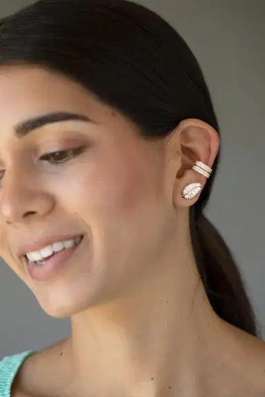 Anita Ko Rose Gold Double Row Diamond Ear Cuff | Thumbnail 2 Anita Ko Rose Gold Double Row Diamond Ear Cuff | Thumbnail 2