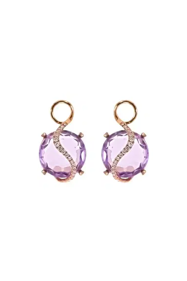 LISA NIK Rose Quartz Earring Charms | Thumbnail 1